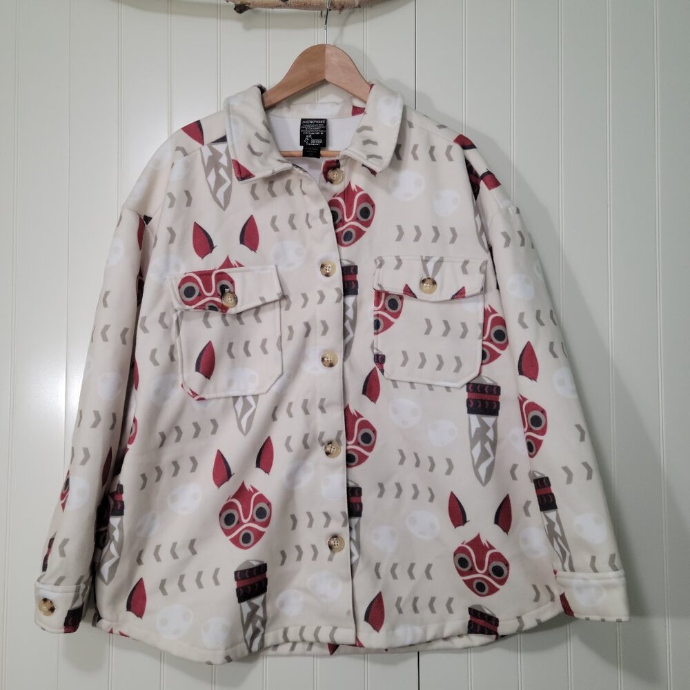 Studio Ghibli Princess Mononoke San's Mask Polar Fleece Jacket BoxLunchExclusive